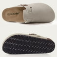 thumbnail image 2 of Comwarm-zuecos de corcho para hombre y mujer, Sandalias planas sin cordones para la casa, zapatillas de playa a la moda, 2024, 2 of 5