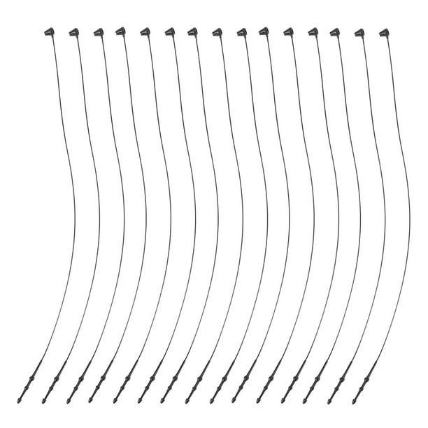 7 inch 1000 Pcs Black Snap Lock Pin Loop Plastic Tag Fastener Hook Ties