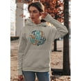 thumbnail image 2 of The World Is Yours Groovy Style Hoodie Women -Image by Shutterstock, Female XX-Large, 2 of 4