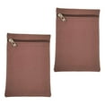 thumbnail image 3 of 2 piezas de bolsillo lateral cosido con cremallera, billetera pequeña, bolsa para teléfono, bolsa de seguridad para viajes Café, 3 of 9