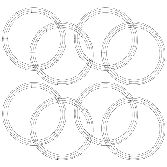 24" Wire Wreath Frame by Ashland - Ready-to-Decorate Rustic Home Decor for Weddings - Birthdays - Parties - and Holidays - Bulk 8 Pack