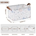 thumbnail image 5 of Rectangle Storage Basket with Handles Rabbit Flowers Collapsible Storage Bin Large Storage Bins Decorative for Clothes Toys Bedroom, 5 of 8