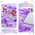 thumbnail image 4 of Dwelke Soft Colorful Rugs for Girls Room, Fluffy Rainbow Area rug Cute Floor Carpets Shaggy Playing Mat for Kids Baby Girls Bedroom Nursery Home Decor 4'x6'Purple, 4 of 5