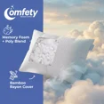 thumbnail image 3 of Memory Foam Pillow, Breathable Adjustable Firm Pillow with Shredded Memory Foam Fill, Supportive Pillows for Back & Side Sleepers with Washable Cover, 3 of 9