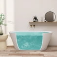thumbnail image 3 of Elo 67" Acrylic Freestanding  Soaking Bathtub - Gloss White, 3 of 27