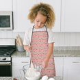 thumbnail image 4 of Pink Christmas Tree Pattern Kids Aprons for Girls and Boys,Adjustable Neck Strap Toddler Aprons for Kids Cooking Baking, 4 of 7