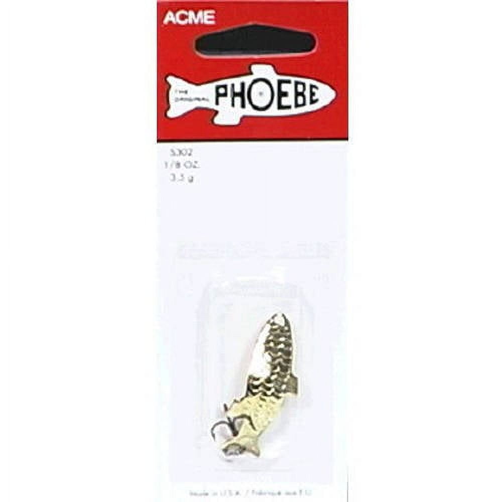(2 pack) Acme Tackle Phoebe, Fishing Lure Spoon, 1/8 oz., Gold