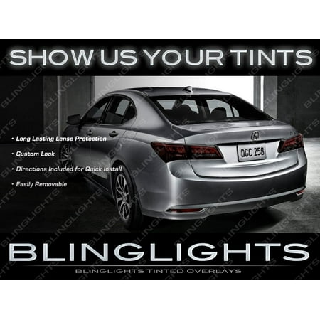 Acura TLX Murdered Out Tail Lamp Lense Overlays Smoked Lights Film (Best Way To Smoke Out Tail Lights)