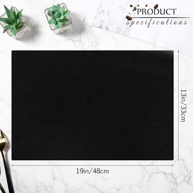 WYZZHY Cloth Placemats Set of 12 Rectangle Dining Table Placemats Bulk 13 x 19 Inch Machine Washable Heat Resistant Cotton Linen Table Mats for Wedding Baby Shower Birthday Party Supplies