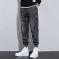 thumbnail image 2 of Pantalones vaqueros negros para hombre, talla grande, elásticos, de color azul claro, para hombre, pantalones de gran tamaño, estilo grunge, Y2k, estilo Harajuku, nuevos en mezclilla, 2 of 4