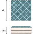 thumbnail image 3 of FMSHPON Moroccan Geometric Decorative Pattern Set of 6 Coaster for Drinks, Absorbent Ceramic Stone Coasters Cup Mat with Cork Base for Home Kitchen Room Coffee Table Bar Decor, 3 of 4