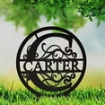 thumbnail image 4 of JASS GRAPHIX Carter 12" Black Aluminum Composite Monogrammed Garden Sign Last Name Signs for Yard Home Garden Personalized, 4 of 4