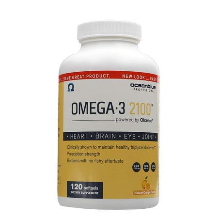 Ocean Blue Professional Omega-3 2100 with Olcenic Softgels, 120 (Omega Seamaster Planet Ocean Best Price)