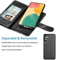 thumbnail image 4 of Galaxy S23 FE 5G Case, Samsung S23 FE 5G Wallet Magnetic Detachable with 9 Card Holder for Women Men, Luxury Leather Wristlet Strap Carrying Folio Flip Cover for Samsung Galaxy S23 FE 5G, Black, 4 of 5