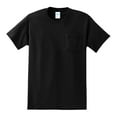 thumbnail image 2 of Mens Essential Cotton T Shirt with Pocket Jet Black 3XL, 2 of 6