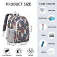 thumbnail image 6 of Beagle Dog Dog and Flower Backpack for School,Cute School Bag,Schoolbag with Adjustable Shoulder Straps & Padded Back,15"x11.42"x5.5", 6 of 6