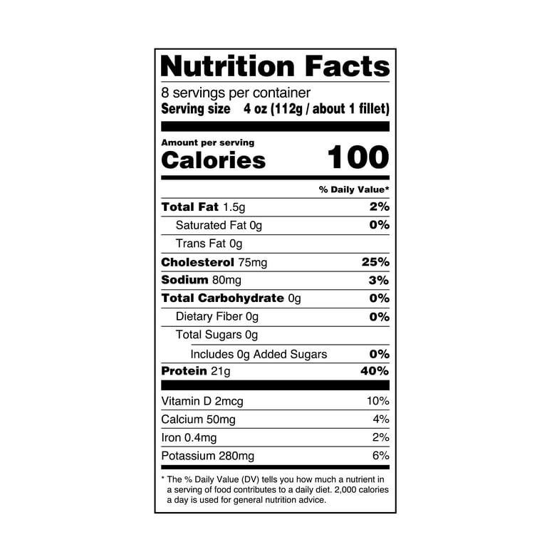 Great Value Frozen Wild Caught Pacific Whiting Fillets, 2 lb