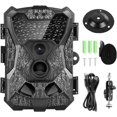 thumbnail image 1 of Trail Game Camera 32MP 1080P with Night Vision - IP66 Waterproof Hunting Cam for Wildlife Monitoring - 100° Detecting Range - Motion Activated 0.2s Trigger Time - 46pcs No Glow Infrared LED, 1 of 6