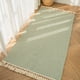 thumbnail image 2 of Alfombra Tejida de Algodón y . Tejido Fino Que Se Puede Lavar A Máquina. Manta de Algodón para la Cama, Color Verde., 2 of 5