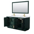 thumbnail image 3 of Wyndham Collection Miranda 66" Wood&Metal Double Bathroom Vanity in Green/Gold, 3 of 7