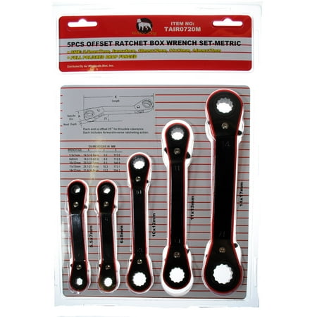 

5 Piece Offset Ratchet Wrench Set (Metric)