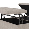 thumbnail image 3 of WyndenHall  Elliot Transitional Table Ottoman Platinum 36"w x 36"d x 16.5 "h Faux Leather, Foam Square Faux Leather, 3 of 5
