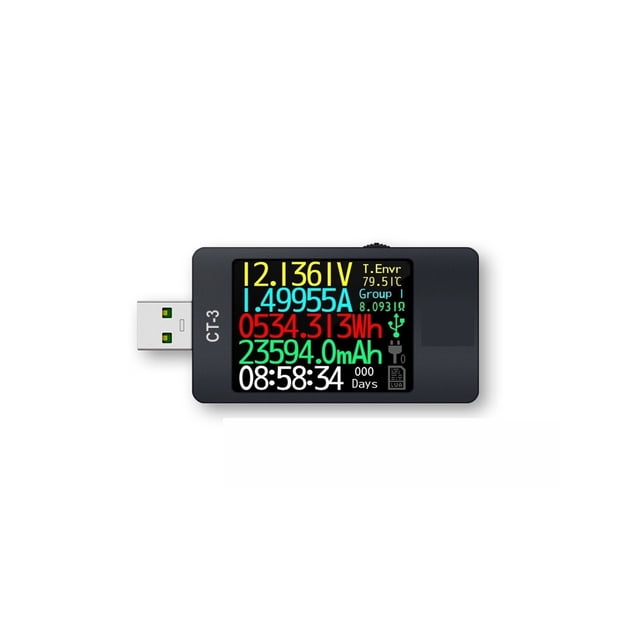 USB 3.1 Power Meter Tester Digital Multimeter Current Tester Voltage Detector Lua Interpreter Integrated DC 26V 6A ,Improved Measurement Accuracy