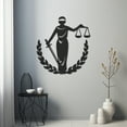 thumbnail image 4 of LaModaHome Exclusive Lady Justice Figure Metal Wall Art – Durable & Artistic Metal Wall Art for Home and Office Decor, Perfect for Any Interior Design Aesthetic, 4 of 5