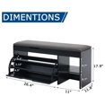 thumbnail image 2 of Shoe Storage Bench with Drawer & Lift Top, 2-Tier Shoe Rack Cabinet, Adjustable Shelves - Entryway Organizer for Shoes, Hallway, Living Room, Mudroom, Black, 2 of 8