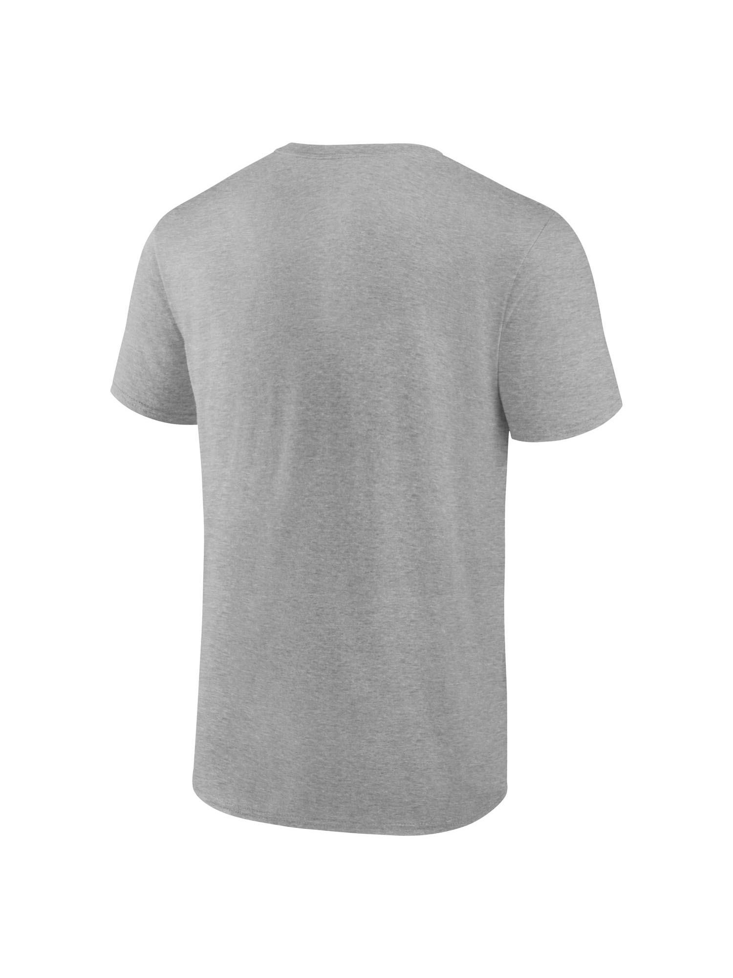 NCAA Notre Dame Fighting Irish Men's Heather Gray Cotton Boxed Mascot Short Sleeve T Shirt