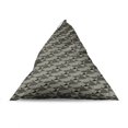 thumbnail image 4 of Abstract Lounger Chair Bag, Complex Geometric Triangles with Scrapbook Style Stripes Minimal, High Capacity Storage with Handle Container, Lounger Size, Dark Taupe Grey and Ivory, by Ambesonne, 4 of 5