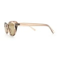 thumbnail image 6 of Womens Retro Classic Minimal Mod Thick Plastic Cat Eye Sunglasses All Beige, 6 of 8
