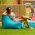 thumbnail image 2 of Jaxx Ponce Outdoor Bean Bag Chair - Weather Resistant Patio and Poolside Lounge Seating, Sunbrella Light Blue, 2 of 7
