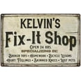 thumbnail image 1 of KELVIN'S Fix-It Shop Sign Grandpa Dad Wall Décor 8 x 12 Matte Finish Metal 108120006361, 1 of 1