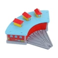 thumbnail image 3 of Casa de tren para niños con vías de cambio de vías, garaje de estacionamiento para juegos imaginativos, accesorio ferroviario para un gran, 3 of 9