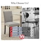 thumbnail image 2 of Set of 2 light gris nailhead fabric dining sillas con forrado seat y negra solid wood legs para kitchen use, 2 of 8