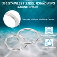 thumbnail image 4 of Metal Rings 316 Stainless Steel Ring Marine Grade O Rings for DIY Craft Hardware 6x45mm, 4 of 5