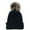 Black1, variant on Diufon Women's Knitted Warm Hat Ladies Winter Plush Solid Color Stretch Beanie Hats Outdoor Windproof Ski Cap
