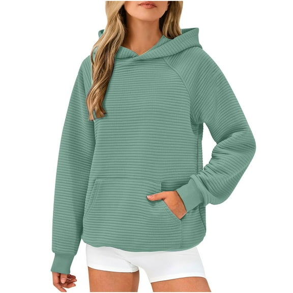 Erwazi Hoodies for Women Long Sleeve Pullover Top Casual Loose Hooded Sweatshirts with Pockets