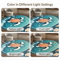 thumbnail image 7 of ODIKA 8'x10' Washable Area Rug Ocean Turtle Main Nautical Wave Coral Compass Motifs Map Border for Living Room, Under Sectional, Family , Durable, Non-Slip, 7 of 7