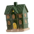 thumbnail image 5 of Porcelain Christmas Village House Ceramic LED Lighted Small Winter Decor for Farmhouse Holiday Tabletop, 5 of 9