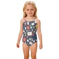 thumbnail image 2 of CCRFTGI Girls Swimsuit 10-12 Summer One Piece Beach Swimwear Cute Books Pens Bikini Sets Swimming Girls Fashion Bathing Suits for Kids Black 7-8 Years, 2 of 8