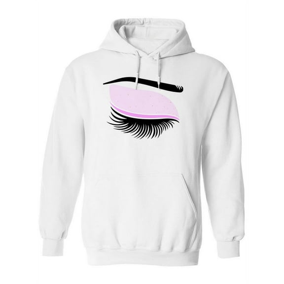 Closed Eye With Makeup Hoodie Women -SPIdeals Designs, Female XX-Large