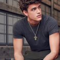 thumbnail image 4 of 14K Gold Plated Cross Pendant Necklace for Men Women Gold Crucifix Necklace for Men, 4 of 5