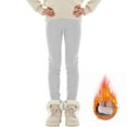 thumbnail image 2 of mgoYE Girl Winter Thick Warm Pant Printing Lined Legging Tight(Light Gray,11-12 Years), 2 of 7