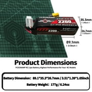 3S Lipo Battery 2200mAh 11.1V 35C(Burst 70C) with XT60 Plug Rechargeable High Capacity RC Airplane Battery Soft Case Fit for FPV Drone Airplane RC Quadcopter Helicopter