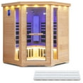 thumbnail image 1 of Costway 3-5 People Far Infrared Wooden Sauna Room for Home 240V with Bluetooth Speakers, 1 of 10