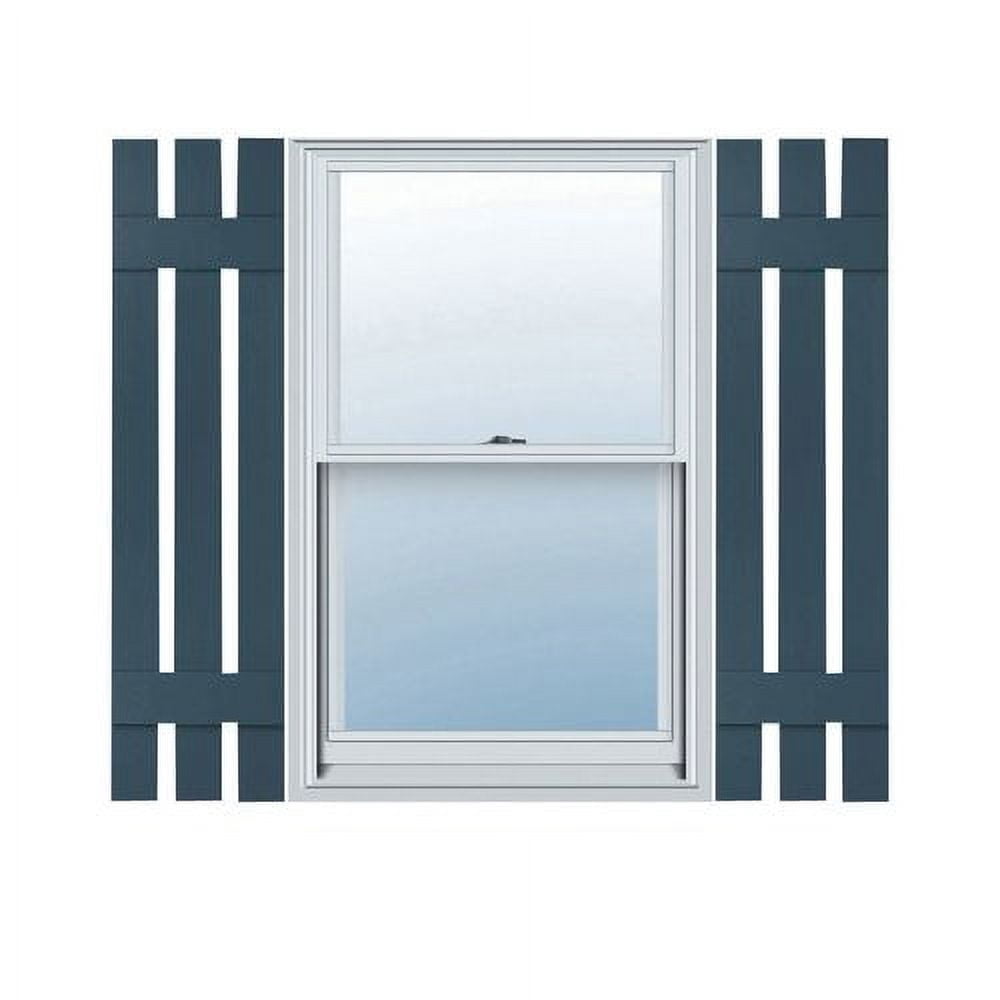 12"W x 55"H Lifetime Vinyl, Standard Three Board Spaced, Board-n-Batten Shutters, w/Installation Shutter-Lok's & Matching Screws (Per Pair), Wicker