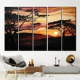 thumbnail image 4 of View Artwork, Landscape Canvas, Nature View Artwork, Savannah Tree Painting, Tree Landscape Wall Decor, African Sunset Canvas Art, Canvas Wall Decor - 3P-Gallery Wrapped, 4 of 9