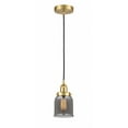 thumbnail image 1 of 616-1PH-SG-G53-LED-Innovations Lighting-Bell - 1 Light Mini Pendant In Industrial Style-10 Inches Tall and 5 Inches Wide Satin Gold Plated Smoke, 1 of 1